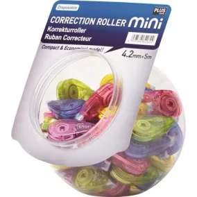   Hibajavító roller display, mini, 5 mm x 6 m, PLUS, vegyes színek