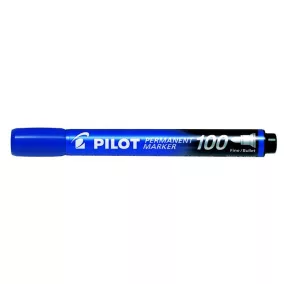   Alkoholos marker, 1 mm, kúpos, PILOT "Permanent Marker 100", kék