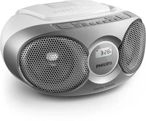Rádió, CD-lejátszóval, PHILIPS "AZ215", ezüst