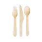 Evőeszköz szett, fa, környezetbarát, 2 személyes