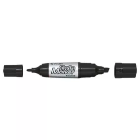   Alkoholos marker, 4/4,8-7 mm, kétvégű, PILOT "Twin Jumbo", fekete