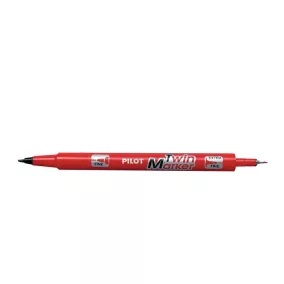   Alkoholos marker, 0,8/2 mm, kétvégű, PILOT "Twin", piros