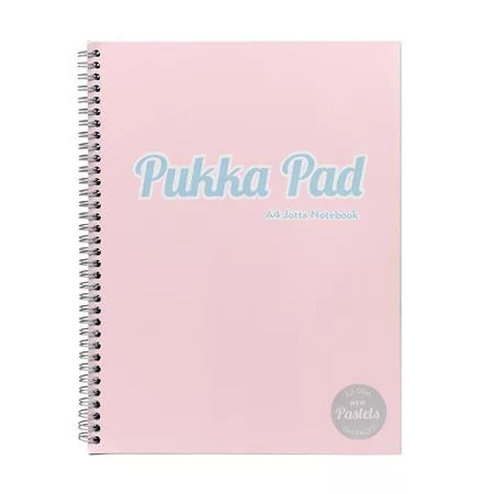 Spirálfüzet, A4, vonalas, 100 lap, PUKKA PAD "Pastel Jotta Pad", vegyes szín