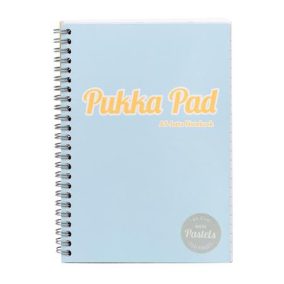   Spirálfüzet, A5, vonalas, 100 lap, PUKKA PAD "Pastel Jotta Pad", vegyes szín