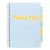Spirálfüzet, A4, vonalas, 100 lap, PUKKA PAD "Pastel project book", vegyes szín