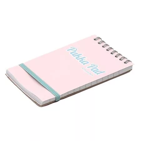 Jegyzetfüzet, spirálozott, A7, vonalas, 50 lap, PUKKA PAD "Pastel", vegyes színek