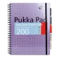   Spirálfüzet, A4+, vonalas, 100 lap, PUKKA PAD "Metallic Project Book", vegyes szín