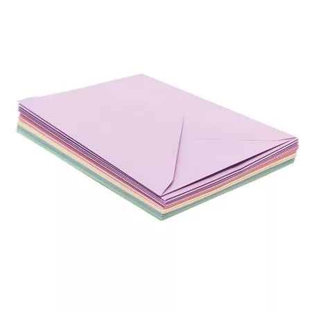 Boríték, C5, enyvezett, PUKKA PAD " Pastel", vegyes színek