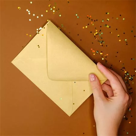 Boríték, C6, enyvezett, PUKKA PAD "Gold", arany