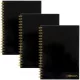 Spirálfüzet, B5, vonalas, 80 lap, FSC, PUKKA PAD "Carpe Diem", fekete