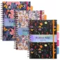   Spirálfüzet, B5, vonalas, 100 lap, PUKKA PAD "Project Book Bloom", vegyes minta
