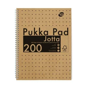   Spirálfüzet, A4, vonalas, 100 lap, PUKKA PAD "Jotta Kraft"