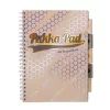 Spirálfüzet, A4, vonalas, elválasztóval, 100 lap, PUKKA PAD "Haze Project Book", vegyes szín