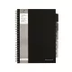 Spirálfüzet, A4, vonalas, 125 lap, PUKKA PAD "Black project book", fekete