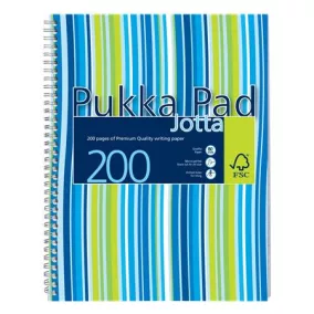   Spirálfüzet, A4+, vonalas, 100 lap, PUKKA PAD "Stripe Jotta"