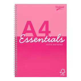  Spirálfüzet, A4, vonalas, 80 lap, PUKKA PAD "Unipad Essentials Jotta", vegyes