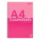 Spirálfüzet, A4, vonalas, 80 lap, PUKKA PAD "Unipad Essentials Jotta", vegyes