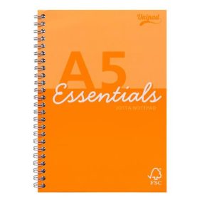   Spirálfüzet, A5, vonalas, 80 lap, PUKKA PAD "Unipad Essentials Jotta", vegyes