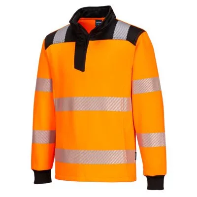 PW3 Hi-Vis 1/4 Zippzáras hosszú ujjú póló