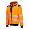 PW3 Hi-Vis zippzáras kapucnis pulóver
