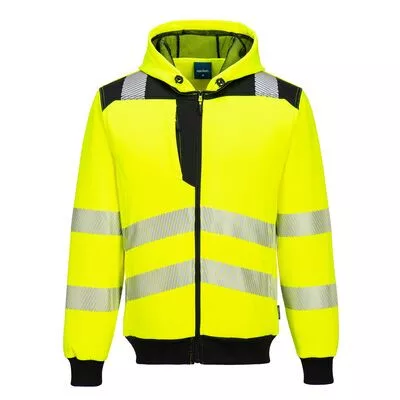 PW3 Hi-Vis zippzáras kapucnis pulóver