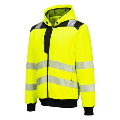 PW3 Hi-Vis zippzáras kapucnis pulóver
