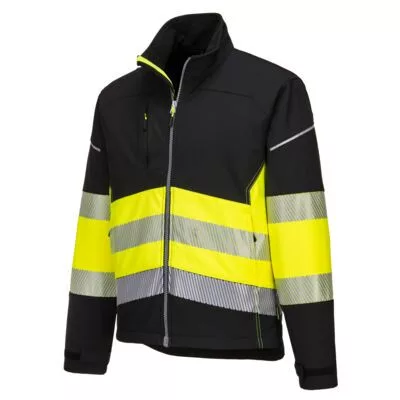 PW3 Hi-Vis Class 1 Softshell kabát (3L)