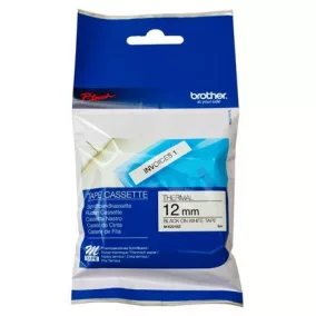   Feliratozógép szalag, 12 mm x 8 m, BROTHER, "M-K231BZ" fehér-fekete