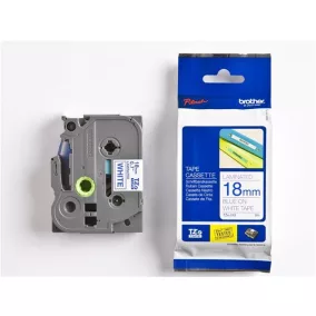   Feliratozógép szalag, 18 mm x 8 m, BROTHER, "TZe-243" fehér-kék