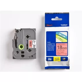   Feliratozógép szalag, 18 mm x 8 m, BROTHER, "TZe-441" piros-fekete