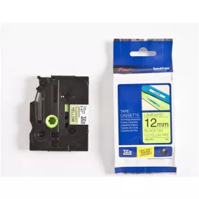  Feliratozógép szalag, 12 mm x 5 m, BROTHER, "TZe-C31" sárga-fekete
