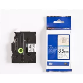   Feliratozógép szalag, matt, 3,5 mm x 8 m, BROTHER, "TZe-N201" fehér-fekete