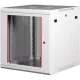 Rack szekrény, fali, 19", 12U, lapraszerelt, LANDE "PROlineB", szürke