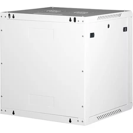 Rack szekrény, fali, 19", 12U, lapraszerelt, LANDE "PROlineB", szürke