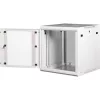 Rack szekrény, fali, 19", 12U, lapraszerelt, LANDE "PROlineB", szürke