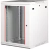 Rack szekrény, fali, 19", 15U, lapraszerelt, LANDE "PROlineB", szürke