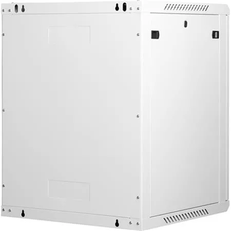 Rack szekrény, fali, 19", 15U, lapraszerelt, LANDE "PROlineB", szürke