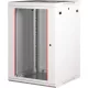 Rack szekrény, fali, 19", 18U, lapraszerelt, LANDE "PROlineB", szürke