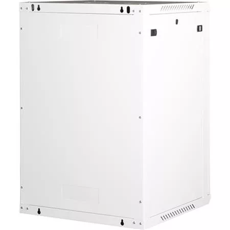 Rack szekrény, fali, 19", 18U, lapraszerelt, LANDE "PROlineB", szürke