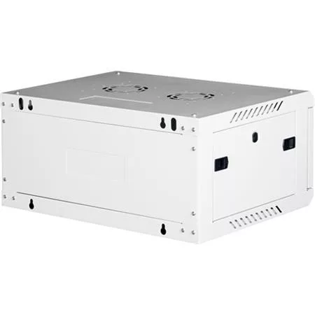 Rack szekrény, fali, 19", 4U, lapraszerelt, LANDE "PROlineB", szürke