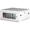 Rack szekrény, fali, 19", 4U, lapraszerelt, LANDE "PROlineB", szürke