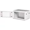 Rack szekrény, fali, 19", 6U, lapraszerelt, LANDE "PROlineB", szürke