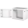 Rack szekrény, fali, 19", 9U, lapraszerelt, LANDE "PROlineB", szürke