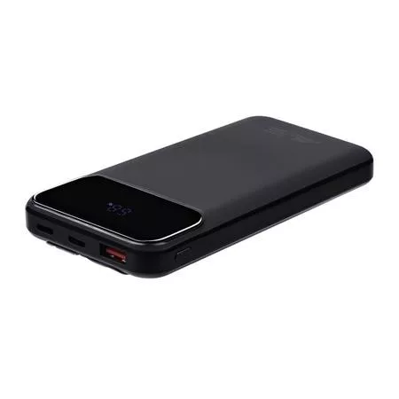 Power bank, beépített kábellel, 10.000mAh, RIVACASE "VA2211", fekete