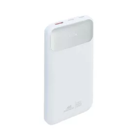   Power bank, beépített kábellel, 10.000mAh, RIVACASE "VA2211", fehér