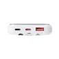  Power bank, beépített kábellel, 10.000mAh, RIVACASE "VA2211", fehér