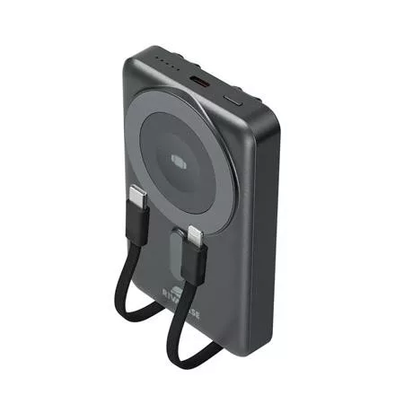 Power bank, mágneses (vezeték nélküli), 10.000mAh, RIVACASE "VA2608"