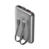 Power bank, beépített kábellel, 10.000mAh, RIVACASE "VA2612"