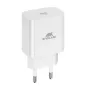   Hálózati töltő, 20W, USB-C, USB-C, USB-C/USB-C töltőkábel, RIVACASE "PS4101", fehér