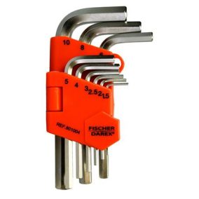 Imbuszkulcs készlet, 9 darabos, FISCHER DAREX